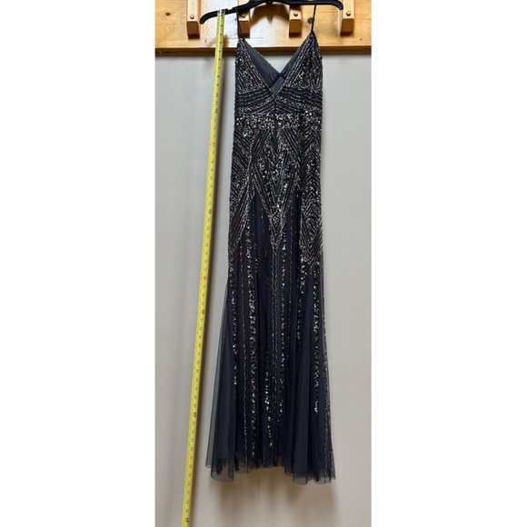 Marina Beaded and Sequins Gown Size 4 Petite 5’3” w/ Heels - Picture 7 of 9